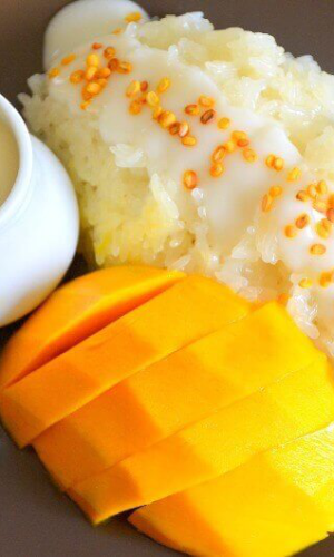 Meilleur_Dessert_Thailandais_Thai_Mango_Mangue_Riz_Gluant_Sticky_Rice_Coco